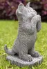  Product image 1 of the product “Sammy - Standing kitten on a pedestal, 25cm H | cast stone ”